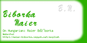 biborka maier business card
